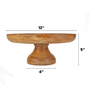 Bol à fruits en bois massif sans danger pour les aliments décor de table à café décor de table à manger de cuisine bols en bois avec support à bas prix - Product Image 3