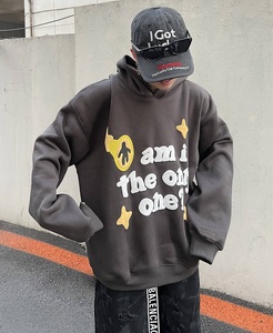 Sudaderas con capucha para hombre con estampado personalizado de Hip Hop, jersey de lana gruesa, ropa de calle recortada, sudaderas con capucha para hombre y mujer - Product Image 5