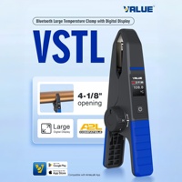Manomètre numérique VALUE VRM-2S / Manomètre composé avec des tuyaux en caoutchouc de 1,5 m Testeur de pression de réfrigération multifonctionnel