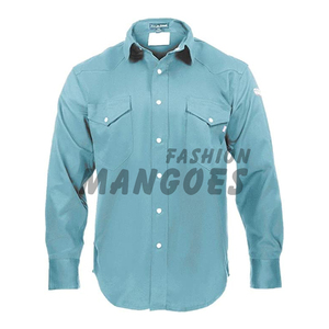 Camisa Ligera Resistente al Fuego (FR) 100% Algodón Ecológica de Secado Rápido para Ingenieros, Mangas Largas con Puños, Guardias de Seguridad - Product Image 4