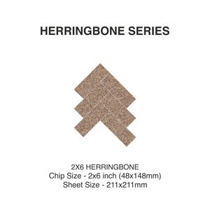 Architectschoice กระเบื้องโมเสคผนังรูปก้างปลาสีน้ำตาลขนาด211x211มม. สำหรับห้องครัว backsplash โรงแรม - Product Image 2