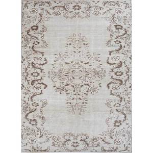 พรมขนสัตว์ถักมือสไตล์วินเทจ สีเบจและสีน้ำตาล ลายเหรียญแบบนามธรรมรูปสี่เหลี่ยมผืนผ้า สำหรับห้องนั่งเล่นในบ้าน พรมทำมือ รุ่น Pae-199 - Product Image 1