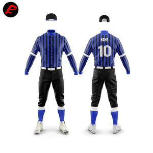 2023 Men's Custom Logo Baseball Uniform OEM ODM Quick Dry Digital Print Anti-Bacterial Anti-UV Breathable <b>Light</b> Weight Winter - Product Image 4