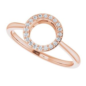 Stuller 14K Gold <b>Circle</b> Diamond <b>Ring</b> Model 651807:60002P Premium Jewelry - Product Image 5