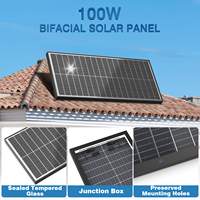 Panneau solaire monocristallin rigide Rvpozwer de qualité A, 100 W, demi-cellule, 22 % d'efficacité, garantie 25 ans, en stock, prix d'usine, vente chaude