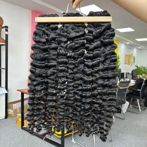 Meilleure qualité birman bouclés trame cheveux 100% cheveux humains indien brut vierge un donneur Super Double dessiné couleur naturelle des cheveux - Product Image 2