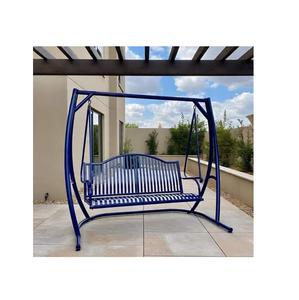 Stylish Iron Swing With <b>Cushions</b> Perfect For Contemporary Homes Resorts And Outdoor Relaxation Corners Daily - Product Image 2