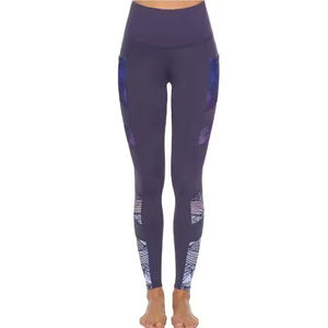 Leggings de yoga de gymnastique 100% coton sur mesure pour femmes pantalon de fitness taille haute avec style de pantalon taille élastique - Product Image 1