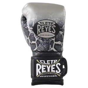 Guantes de boxeo de cuero plateado metálico Guantes de boxeo de lucha profesional Guantes de cuero genuino - Product Image 3