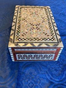 Modern Luxury Artisan Crafted <b>Wooden</b> Mother Pearl Inlay Floral Pattern Customizable Shape <b>Jewelry</b> <b>Box</b> Storage Case Home Interior - Product Image 5