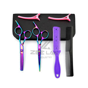 Meilleures ventes Kit de ciseaux de coiffeur multicolores Nouvelle arrivée avec lame en acier inoxydable - Product Image 1