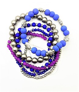 Cuentas bohemias hechas a mano para mujer, conjunto de joyería, pulsera, 6 Conjuntos, pulseras de cuentas apilables bohemias, pulseras elásticas de varias capas - Product Image 6