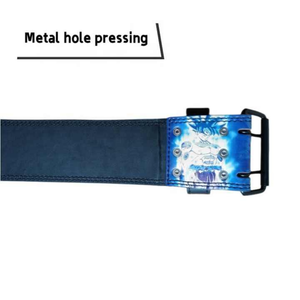 Cinturón de levantamiento de pesas de cuero con estampado de Anime de 10MM con hebilla de palanca de aluminio para gimnasio, entrenamiento de peso muerto - Product Image 5