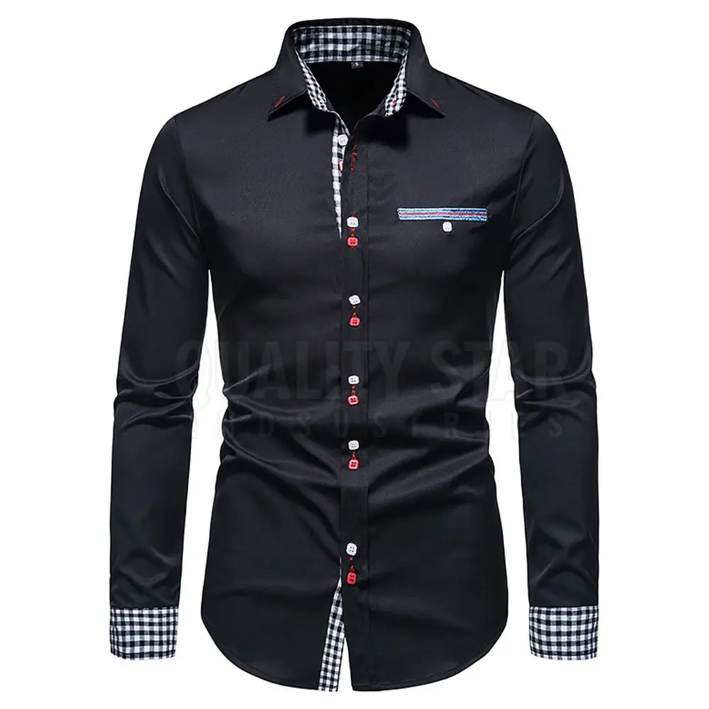 남성 셔츠 맞춤 망 드레스 격자 무늬 셔츠 남성 의류 캐주얼 셔츠 온라인 판매