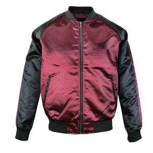 Veste en satin style High Street pour hommes, matériau solide avec col montant, top des ventes, marque privée, haut d'hiver avec logo sur le devant - Product Image 1