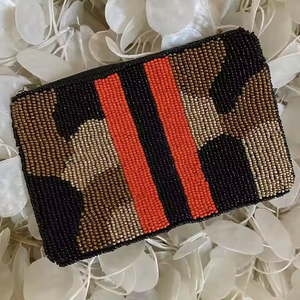 Monedero bordado hecho a mano con cuentas de semillas, elegante y duradero, exquisito monedero bordado con cuentas de semillas de cristal, diseño de lujo - Product Image 3