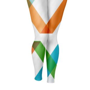 Leggings de cintura alta transpirables para mujer con logo personalizado, estampado a cuadros, doble cepillado, con costuras, control de abdomen y efecto fruncido para entrenamiento. - Product Image 6