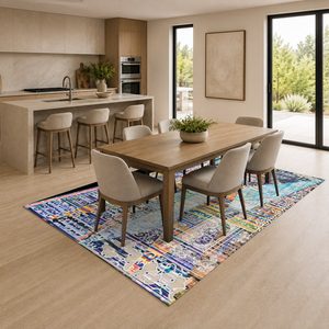 <b>RUGS</b> DEPOT LXDP-0072 Wholesale Grey Silver Traditional Oriental Digital Printed Machine Washable Chenille Area <b>Rug</b> <b>Non</b> <b>Slip</b> - Product Image 4