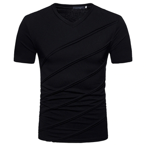 T-shirts en coton de haute qualité pour hommes, de couleur unie, surdimensionnés, à manches courtes, décontractés, à coupe ample, avec impression bouffante. - Product Image 4