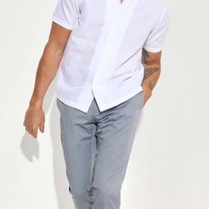 High End Custom Oversized Black Tie Rope White Edge Heavyweight Wide Straight <b>Leg</b> Sweatpants Men's Pants Washed - Product Image 3