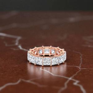 10.00กะรัต E-F/VVS-VS เพชรโมอิสซานไนต์เจ้าหญิงตัดแหวนเพชรนิรันดร์แหวนเงินสำหรับเธอ - Product Image 2