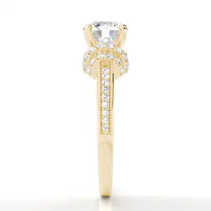 VS1 Clarity IGI가 인증된 루스 다이아몬드, 충돌 없는 다이아몬드 독특한 꽃 모양의 실험실 약혼 반지를 위한 성장 다이아몬드,