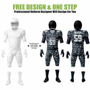 Diseño personalizado Uniformes de fútbol americano 100 Material de poliéster con Tackle Twill Team Logo y Youth Fit Jersey Kit - Product Image 2