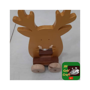 Figuras de animales de madera naturales hechas a mano, juego de juguetes para decoración o juego de niños, venta al por mayor, colección de juguetes con forma de animal de madera - Product Image 4