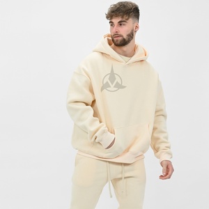 Sweat à capuche surdimensionné en coton épais de haute qualité pour hommes Streetwear Sweat d'hiver Coupe-vent Caractéristiques OEM de culture solide - Product Image 5