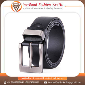 เข็มขัดหนังแท้สำหรับผู้ชาย แบรนด์สั่งทำพิเศษ หัวเข็มขัดโลหะทองเหลืองทรงสี่เหลี่ยม น้ำหนักเบา ทนทาน ลายเรียบ - Product Image 6