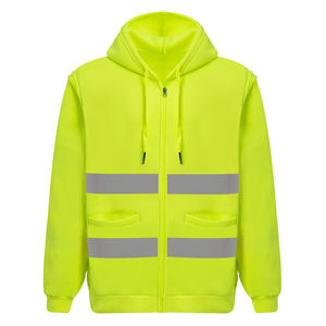 Chaqueta Bomber de Invierno Transpirable, Ignífuga y de Alta Visibilidad con Forro Polar Extraíble, Cortavientos Reflectante de Seguridad, Impermeable, con Certificación CE - Product Image 2