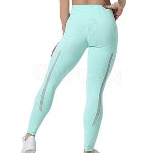 2024 último diseño personalizado Fabricación de Pekín al por mayor mallas deportivas para damas tela de punto transpirable Tipo de cintura media - Product Image 2