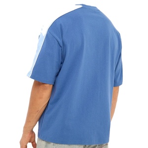 100% Cotton Jersey Customized <b>Down</b> Shoulder T-Shirt Wholesale Factory Price Half Sleeve Plain Blank Arm Panel Design Pattern - Product Image 5