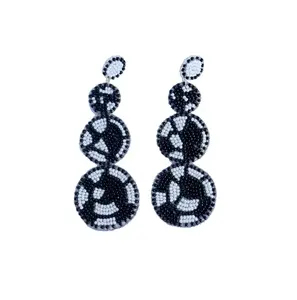 ใหม่ต่างหูไข่อีสเตอร์พร้อมเม็ดลูกปัดปักสีรุ้งรู้สึกกลับลูกปัดสำหรับเครื่องประดับแฟชั่น - Product Image 1