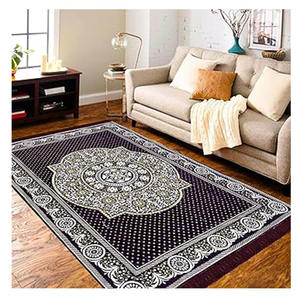 Chenille Carpet 5x7 <b>Feet</b> | Soft Velvet Rug for Living Room, Hall & Bedroom | Floor Carpet for Home | Designer Dari for Floor - Product Image 1