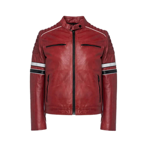Vente en gros ODM de blouson de style street pour hommes veste en cuir PU à la mode avec fermeture éclair état neuf avec matériau en duvet - Product Image 2