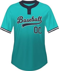 Uniformes de Equipo Sublimados Personalizados, Jersey de Béisbol, Conjuntos de Baloncesto, Secado Rápido, Camiseta con Cuello en V y Botones, Diseño Degradado - Product Image 6