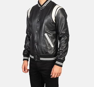 Blouson bombardier de créateur exclusif avec coutures de qualité supérieure et finition élégante Veste de baseball universitaire pour hommes - Product Image 4