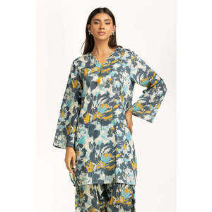 ชุดลำลอง IUSTTS-1155 สำหรับฤดูใบไม้ผลิ/ฤดูร้อน แขนสามส่วน พิมพ์ลายบนผ้าเครป เหมาะสำหรับใส่ไปเที่ยวสวน - Product Image 5