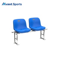 Sièges fixes en HDPE Avant Sports avec dossier pour stades de football, chaises de tribunes extérieures, sièges de gradins en métal