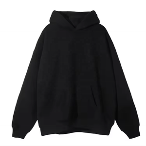 Unisex Heavy Weight Oversized Cotton Polyester Solid Plain Dyed <b>Thick</b> <b>Fleece</b> Hooded Sweatshirts Men's Winter - Product Image 1