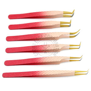 Custom 90 Degree Volume Eyelash Extension Tweezers Curved Classic Diamond Grip Lash Applicator <b>Tool</b> for Lash Artists - Product Image 6