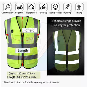 Nueva llegada Venta en línea Chaleco DE SEGURIDAD Último diseño Chaleco de desgaste de seguridad Material duradero Chaleco de seguridad - Product Image 3
