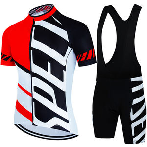 Último diseño sublimado Uniforme de ciclismo Ropa deportiva personalizada Conjuntos de uniformes de ciclismo Conjuntos de babero al por mayor - Product Image 4