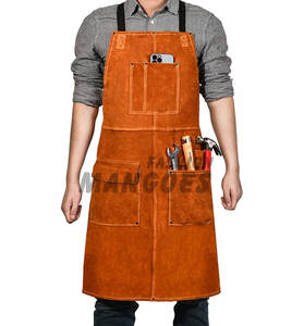 Delantal de Cuero Genuino Resistente al Fuego y al Calor, Diseño en Relieve, Uniforme Unisex para Personal de Enfermería, Color y Logotipo Personalizables - Product Image 6