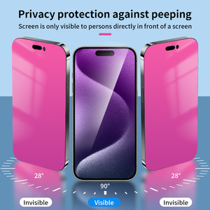 กระจกนิรภัยป้องกันคนแอบมองสำหรับ iPhone 17 16 15 Pro สูงสุด28องศาฟิล์มกระจกเพื่อความเป็นส่วนตัวฟิล์มป้องกันส่วนตัว - Product Image 5