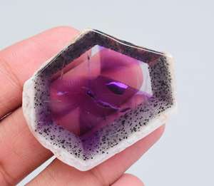 Cristal de Amatista Azul Chevron para Decoración de Uñas, Gema Suelta de Amatista Estrella Natural - Product Image 2