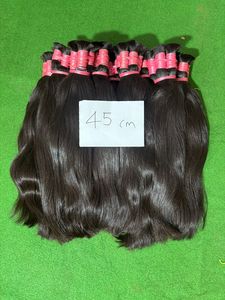 Precio de fábrica, buena calidad, cutícula completa alineada, suave, sedoso, onda recta, extensiones de cabello humano Remy DE LA India - Product Image 6