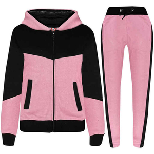 Couleur unie femmes survêtement Street Wear nouveauté femmes survêtement pour adulte personnalisé décontracté 100% coton survêtement dames - Product Image 1