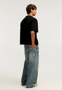 T-shirt en coton 100% pour homme, coupe ample, épaules tombantes, style boxy, poids lourd, 250 GSM, sans marque - Product Image 3